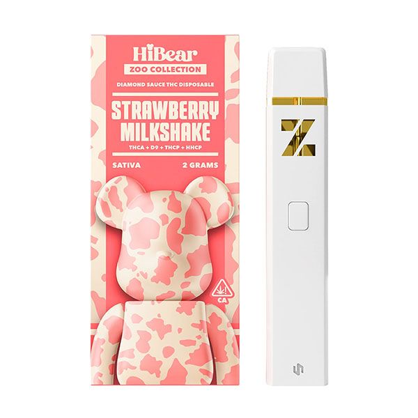HiBear Diamond Sauce Disposable Strawberry Milkshake 2g