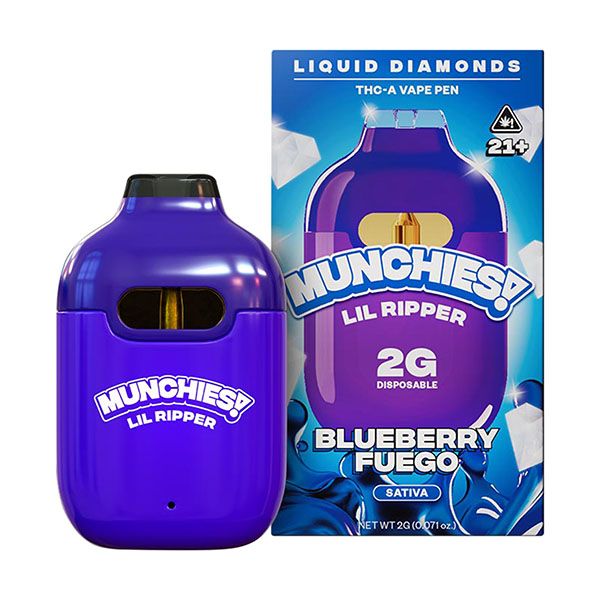Delta Munchies Lil Ripper Liquid Diamonds THCA Blueberry Fuego 2g