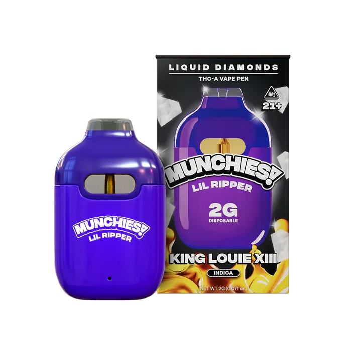 Delta Munchies Lil Ripper Liquid Diamonds THCA King Louie XIII 2g