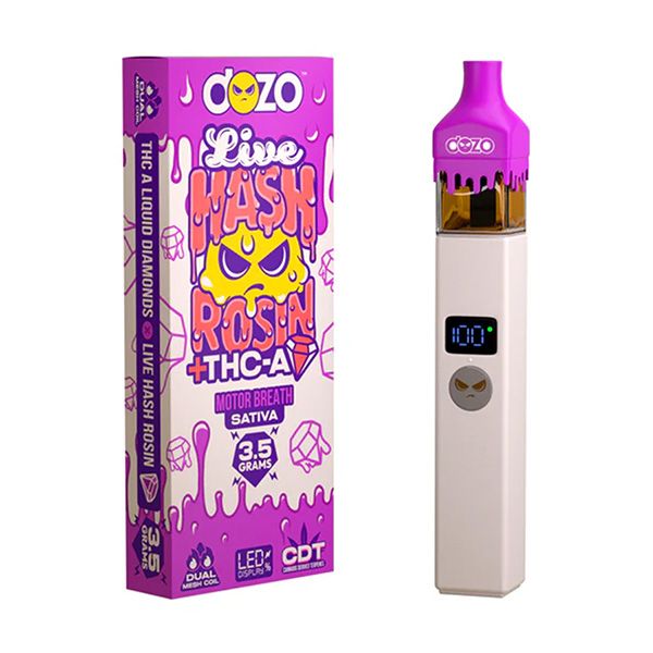 Dozo Live Hash Rosin + THC-A Diamond Disposable Motor Breath  3.5g