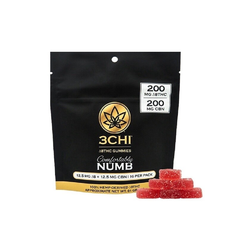 3Chi: Comfortably Numb Delta 8 THC &amp; CBN Gummies