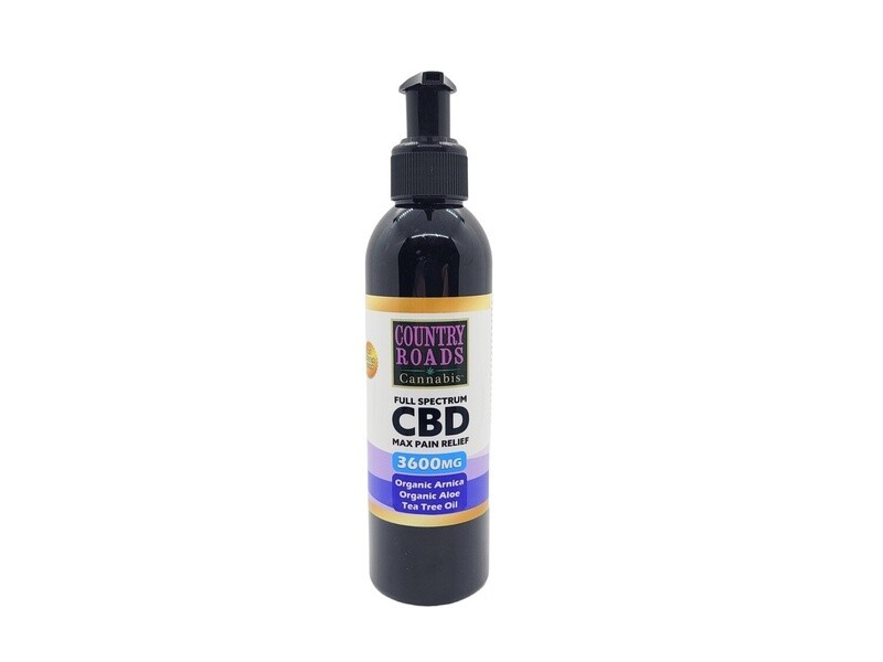 Country Roads: Pain Gel Pump 4000mg Full Spectrum CBD