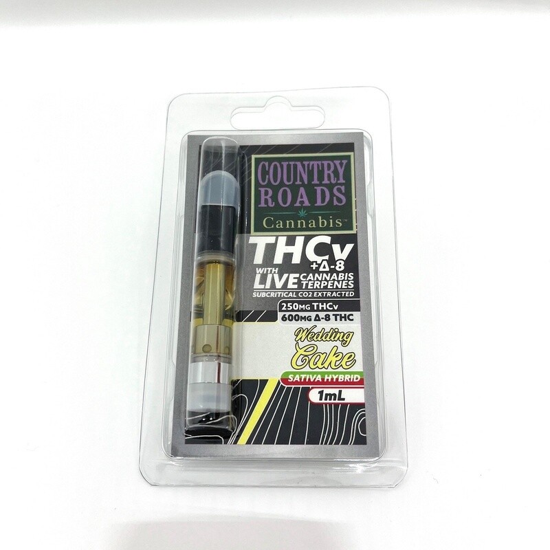Country Roads: THCv + D8 Vape Cartridges