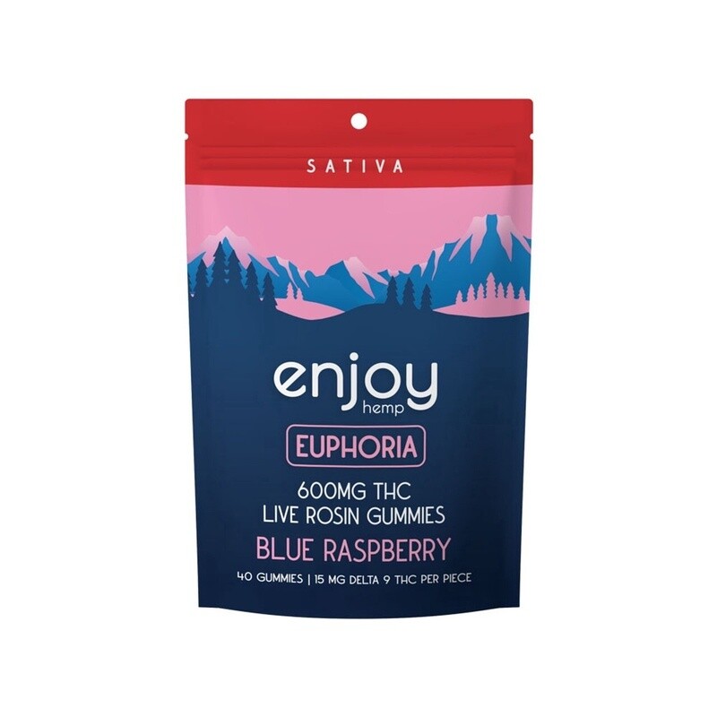 Enjoy: 15mg Live Rosin Delta 9 THC Gummies Euphoria