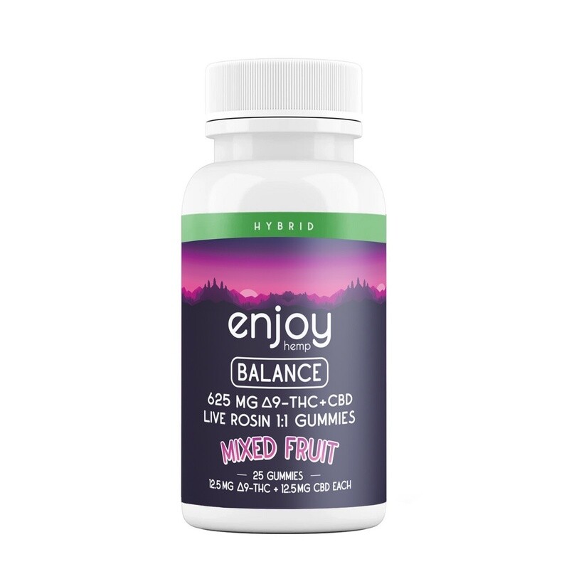 Enjoy: Live Rosin Balance THC + CBD Gummies 625mg