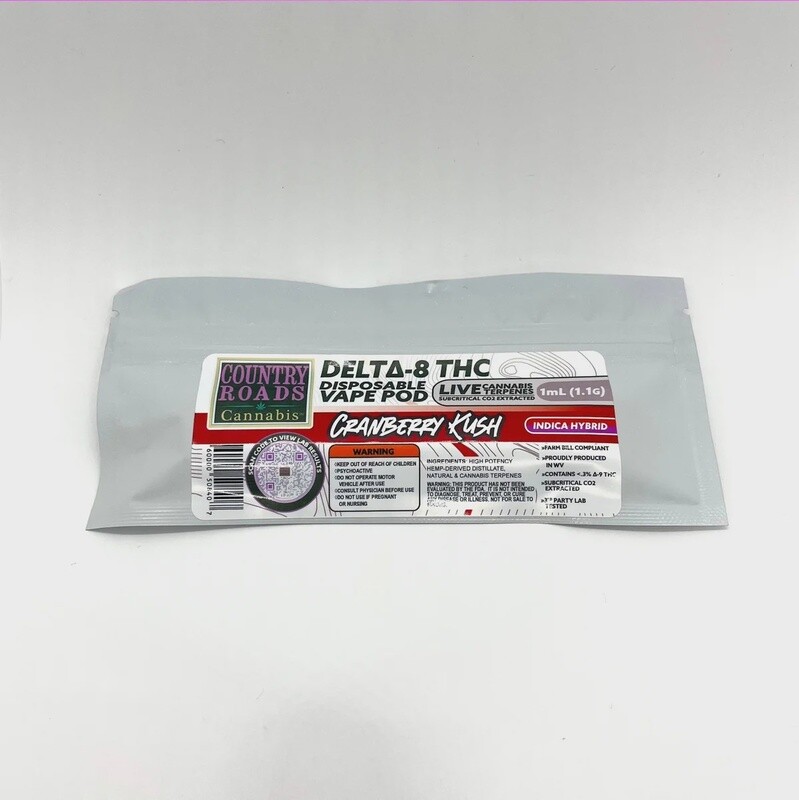 Country Roads Delta 8 THC Disposable 1G