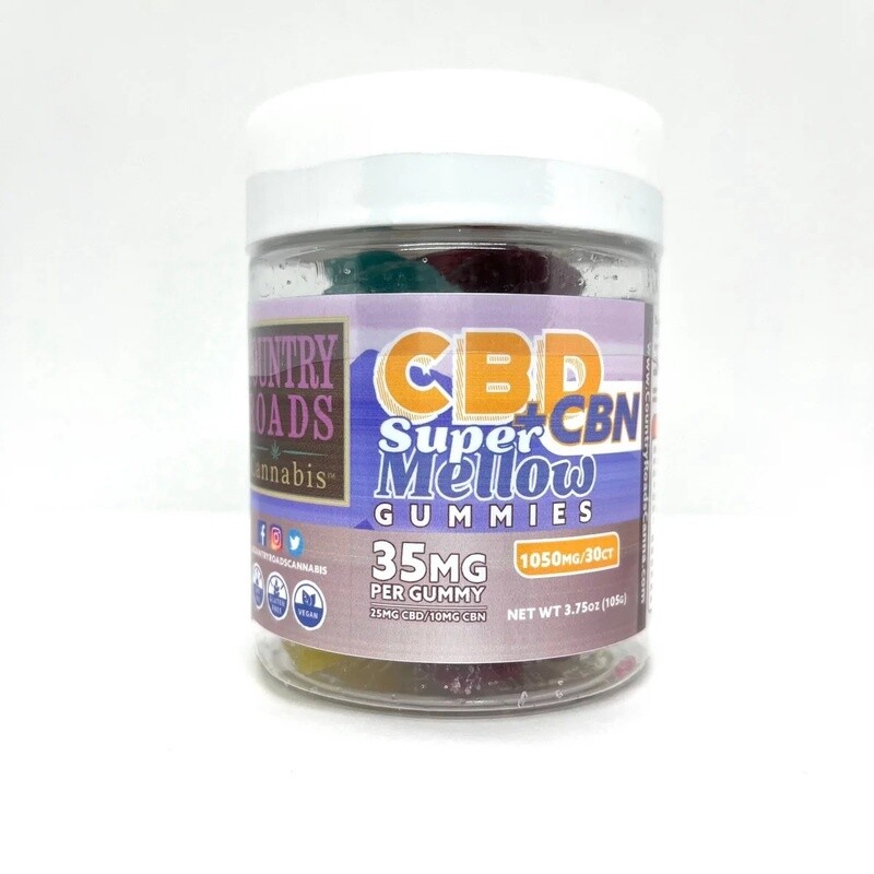 Country Roads: Super mellow CBD+CBN Gummies