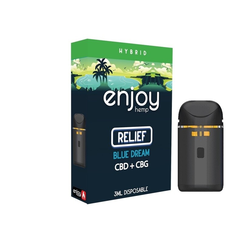 Enjoy: Live Rosin Relief CBD + CBG 3g Disposable
