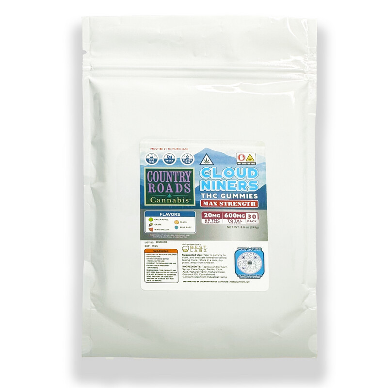 Country Roads: Cloud Niner Gummy 20mg MAX Strength