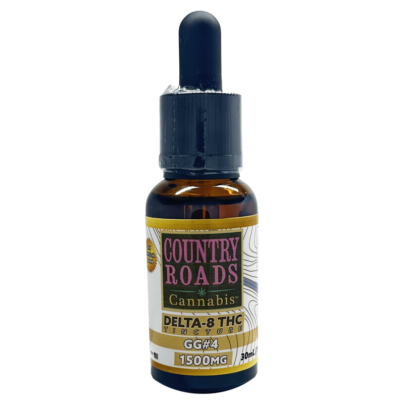 Country Roads: GG #4 Delta 8 THC Tincture 1500mg