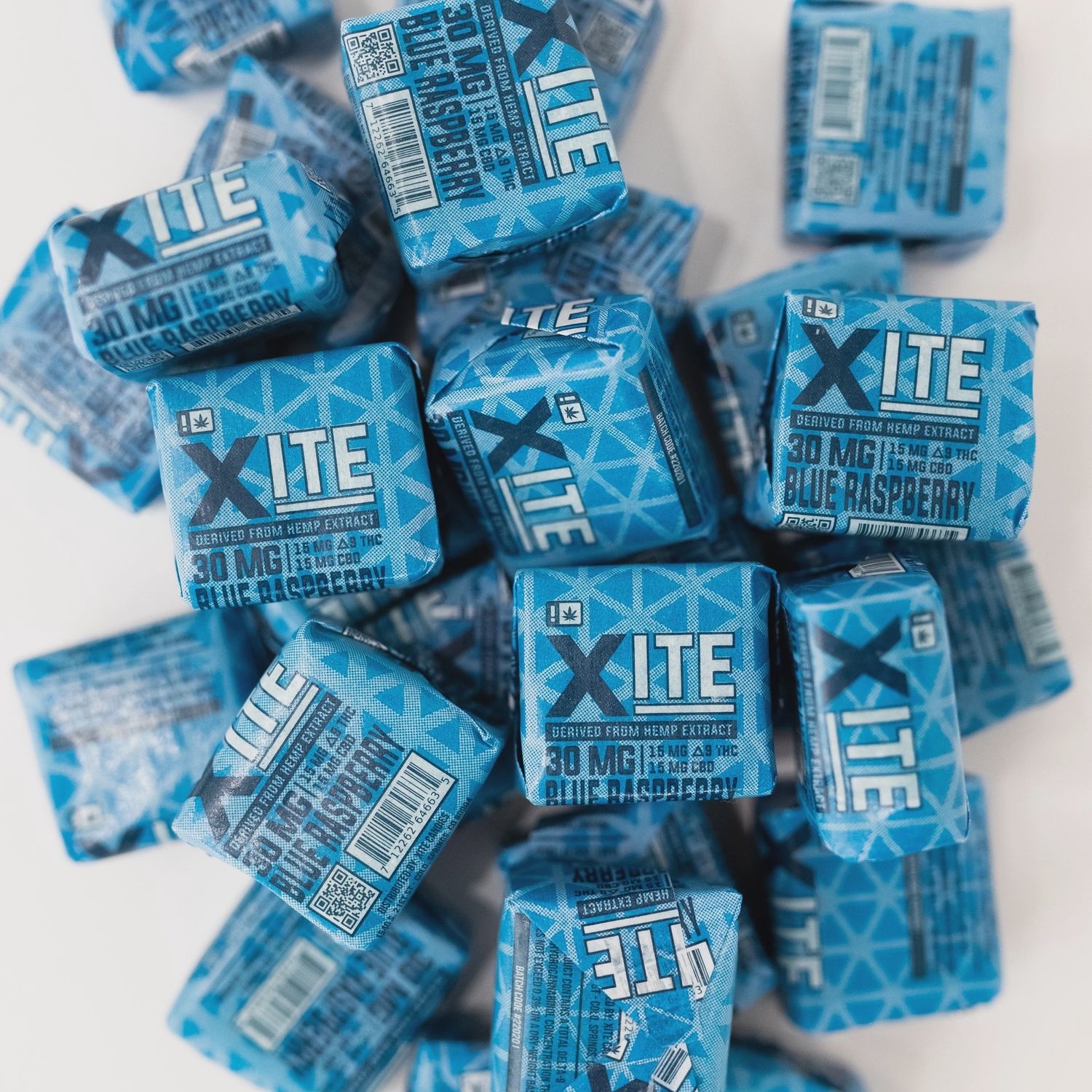 Xite: Blue Raspberry Chews 1/1 THC-CBD