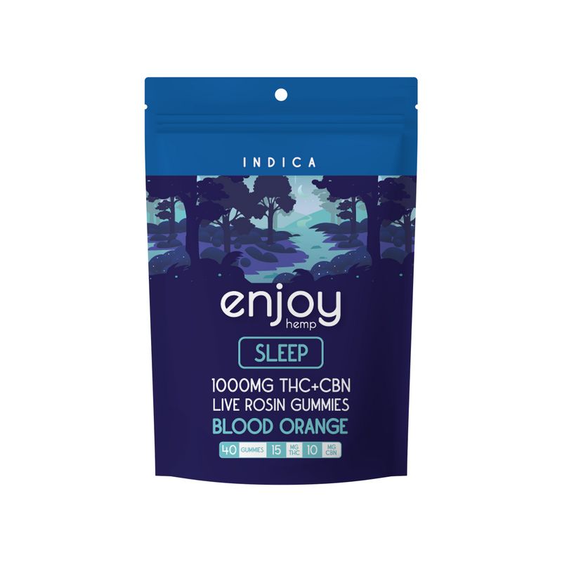 Enjoy: 15mg Sleep Delta 9 THC + CBN Blood Orange Gummies
