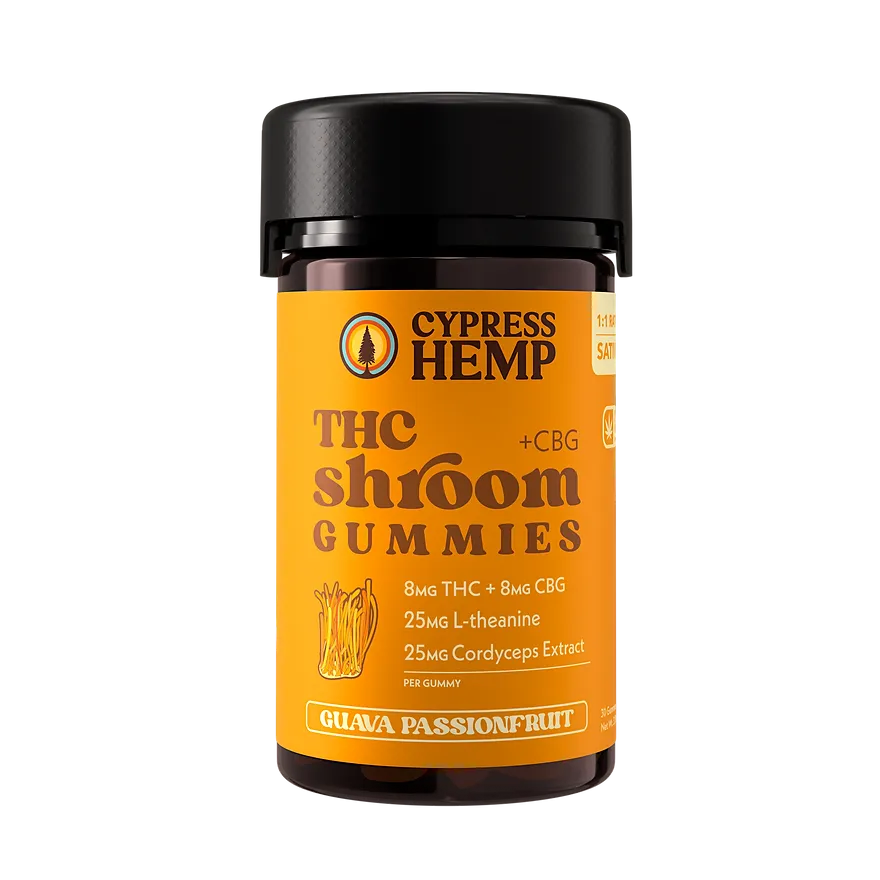 Cypress Hemp: Cordyceps Mushroom + 8mg THC + 8mg CBG Gummies | Sativa