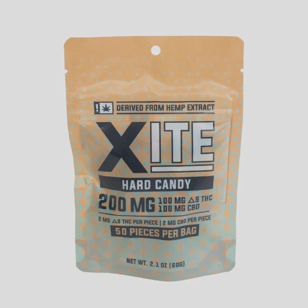 Xite: 50ct Microdose Hard Candy&#39;s 1/1 THC-CBD