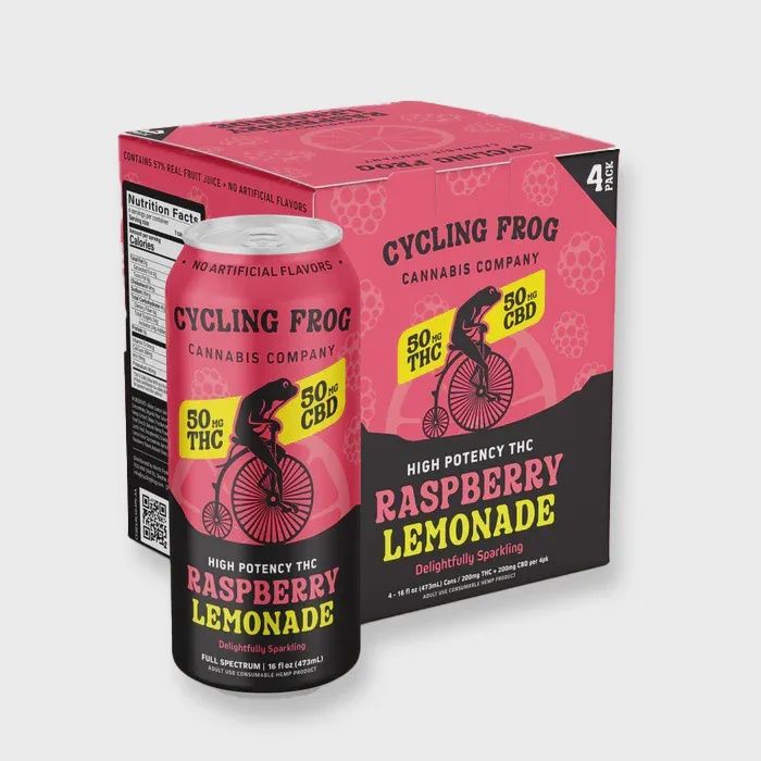 Cycling Frog: THC + CBD Raspberry Lemonade, 4PK