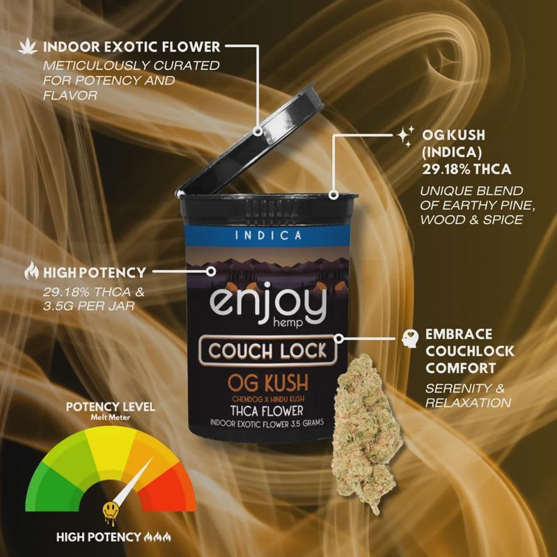Enjoy: Couch Lock Indica THCa Flower 3.5g - OG Kush