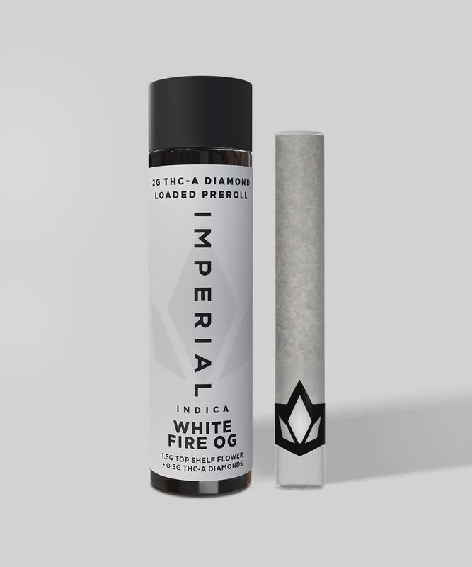Imperial: THCa 2G Loaded Prerolls - White Fire OG - Indica