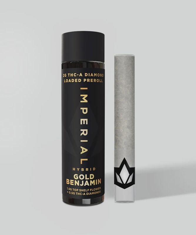 Imperial: THCa 2g Loaded PreRoll- Gold Benjamin (Hybrid)