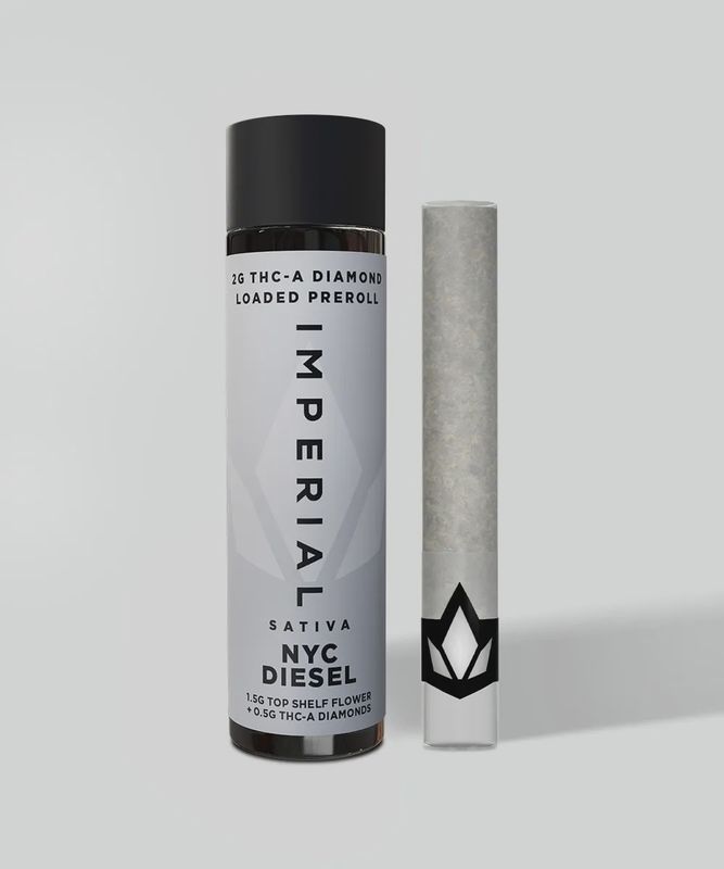 Imperial: THCa 2g Loaded PreRolls- NYC Diesel (Sativa)