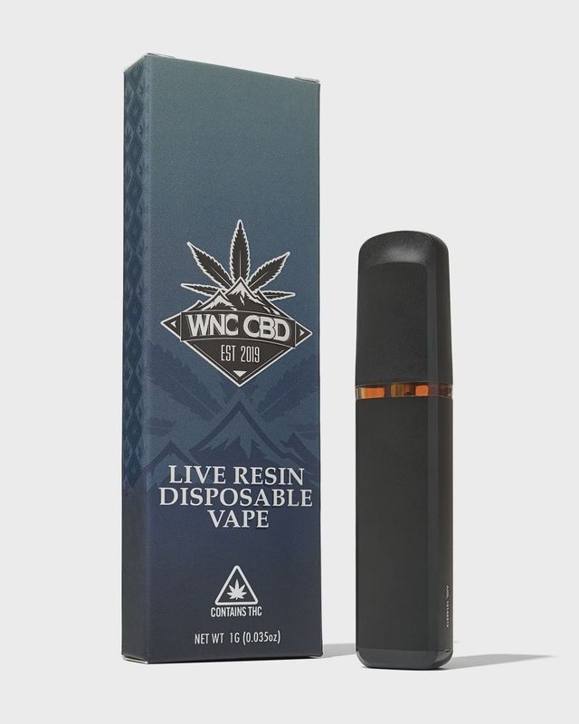 WNC: THCa Live Resin Ice Cream Cake Indica Disposable 1g
