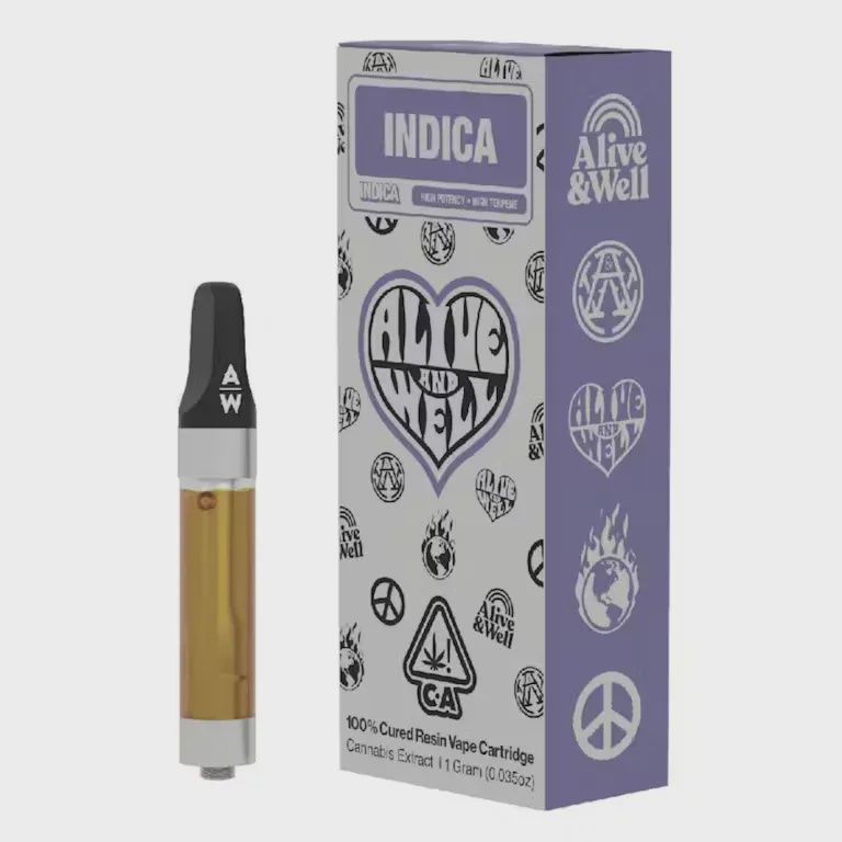 Alive and Well: Zkittlez Indica THCa 1g Cartridge