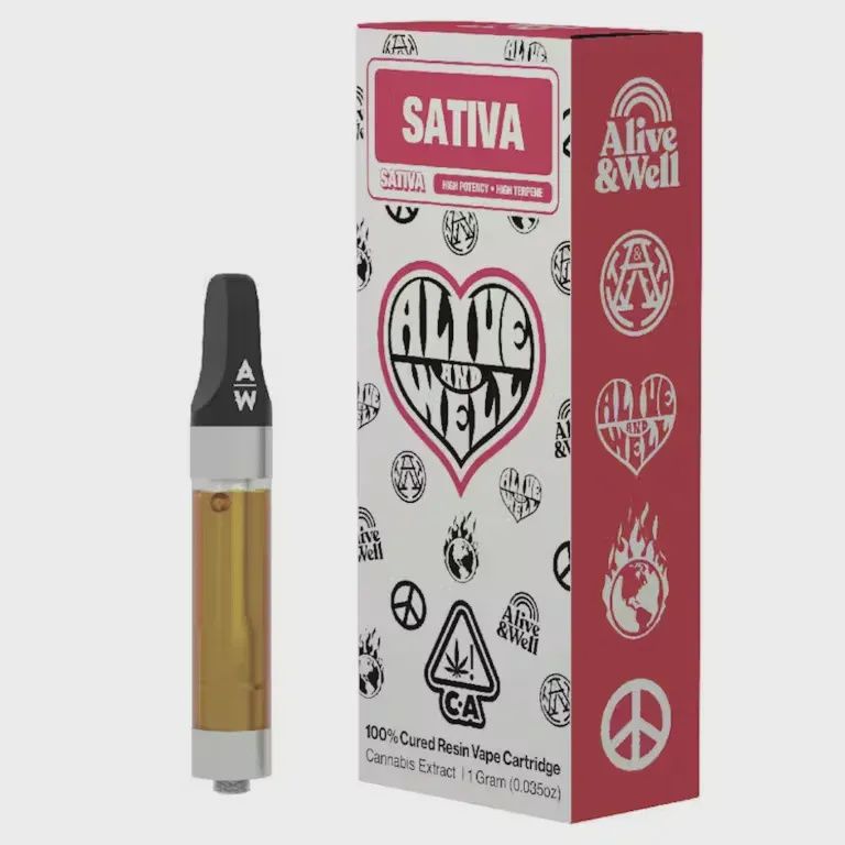 Alive and Well: Strawberry Cough Sativa THCa 1g Cartridge