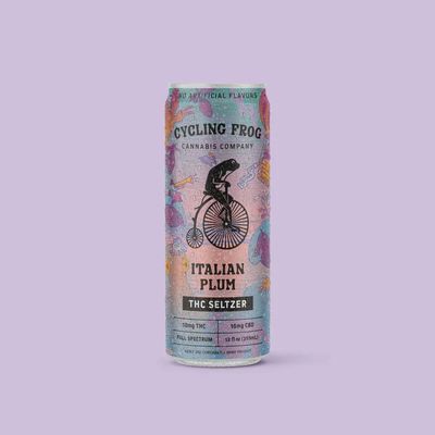 Cycling Frog: 10mg THC Seltzer - Italian Plum - Single Can