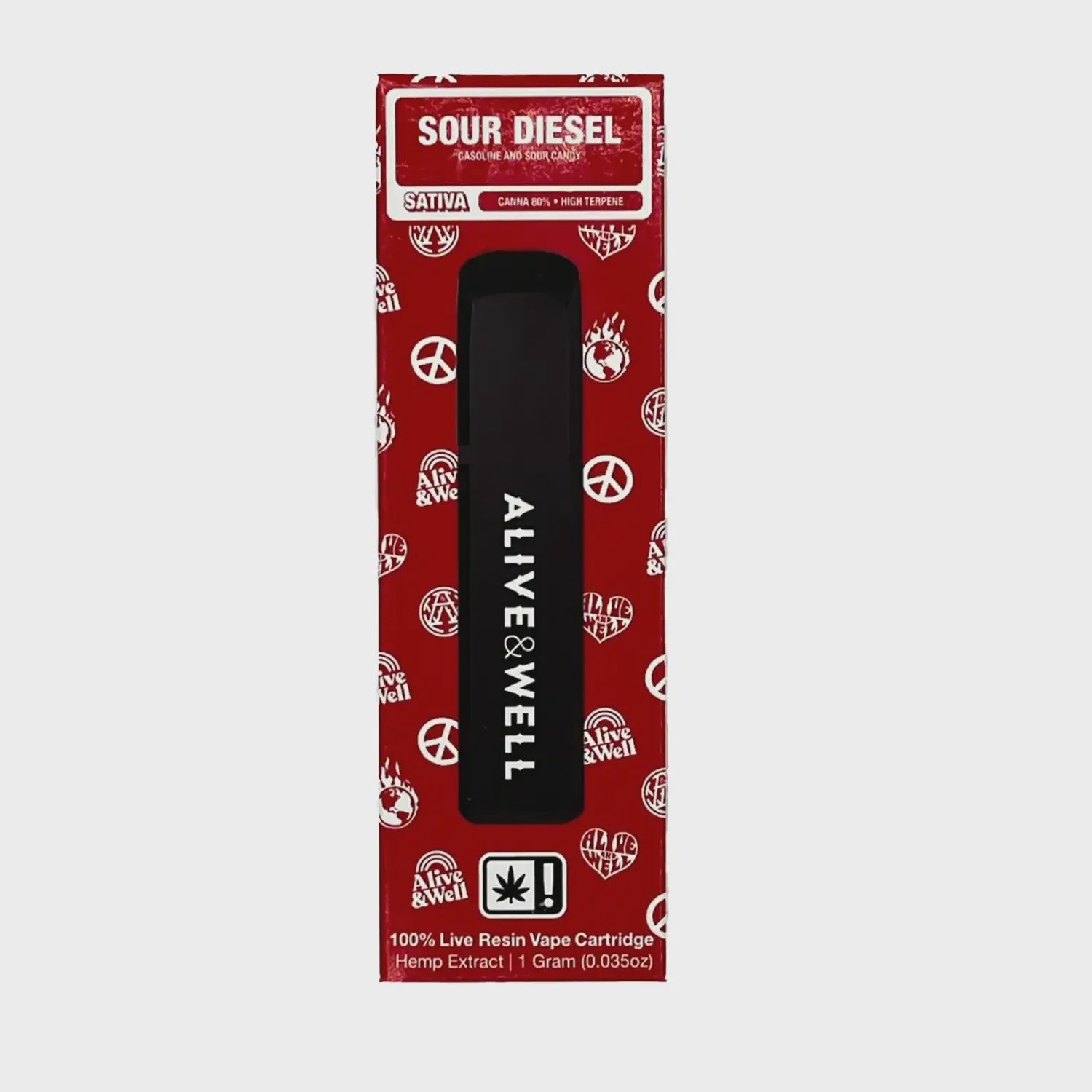 Alive and Well: 1g THCa Disposable Sour Diesel - Sativa
