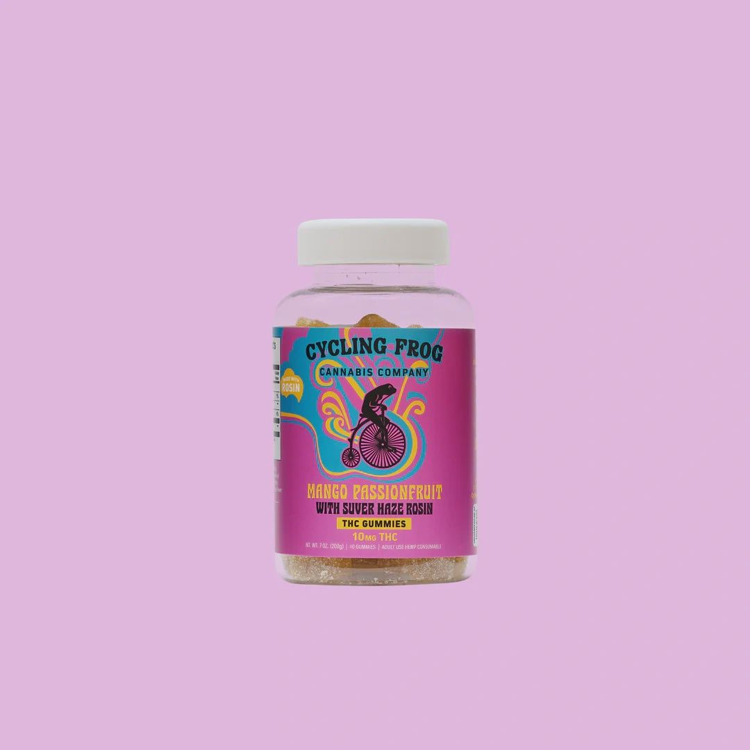 Cycling Frog: Mango Passionfruit Rosin THC:CBD Gummies | 40ct