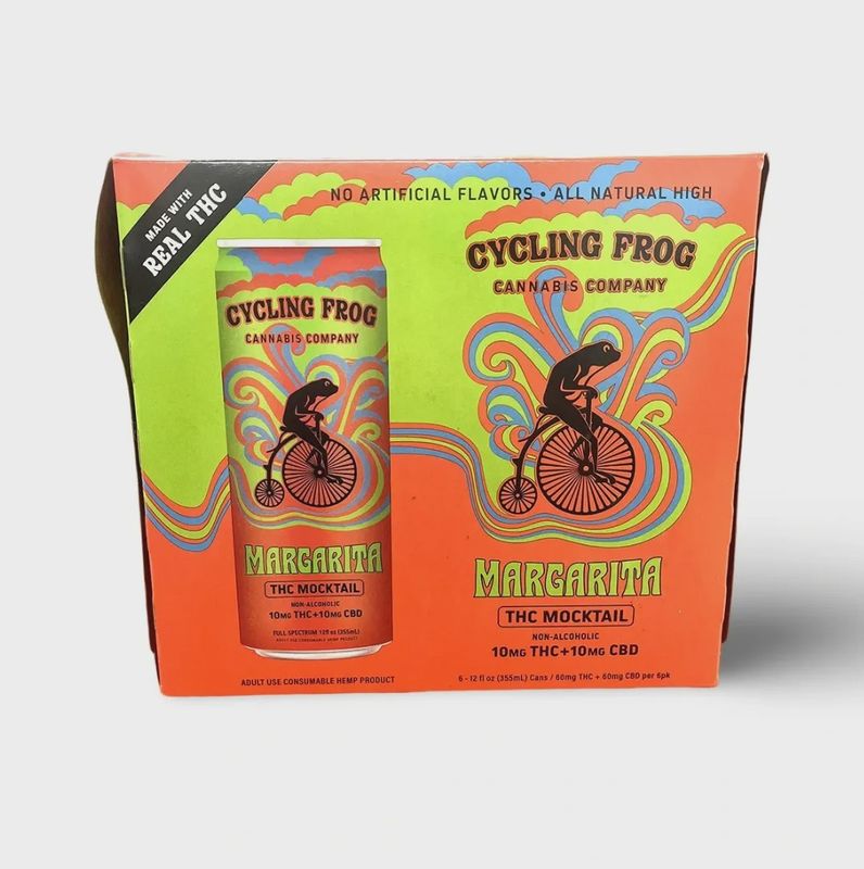 Cycling Frog: Margarita 10mg THC + 10mg CBD Seltzer - 6pk