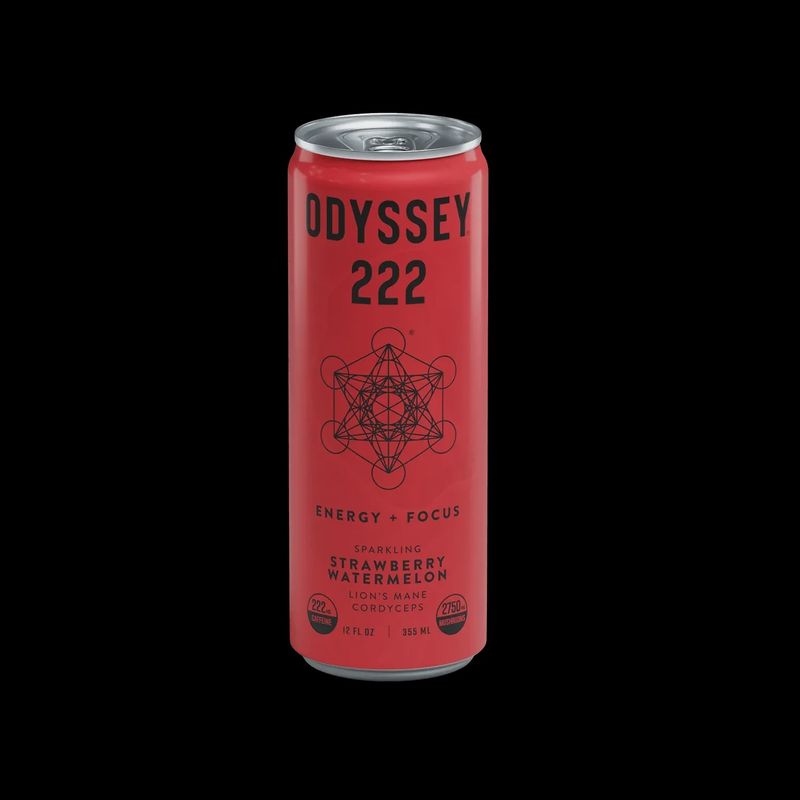 Odyssey: Strawberry Watermelon 222 Sparkling Mushroom Energy Drink