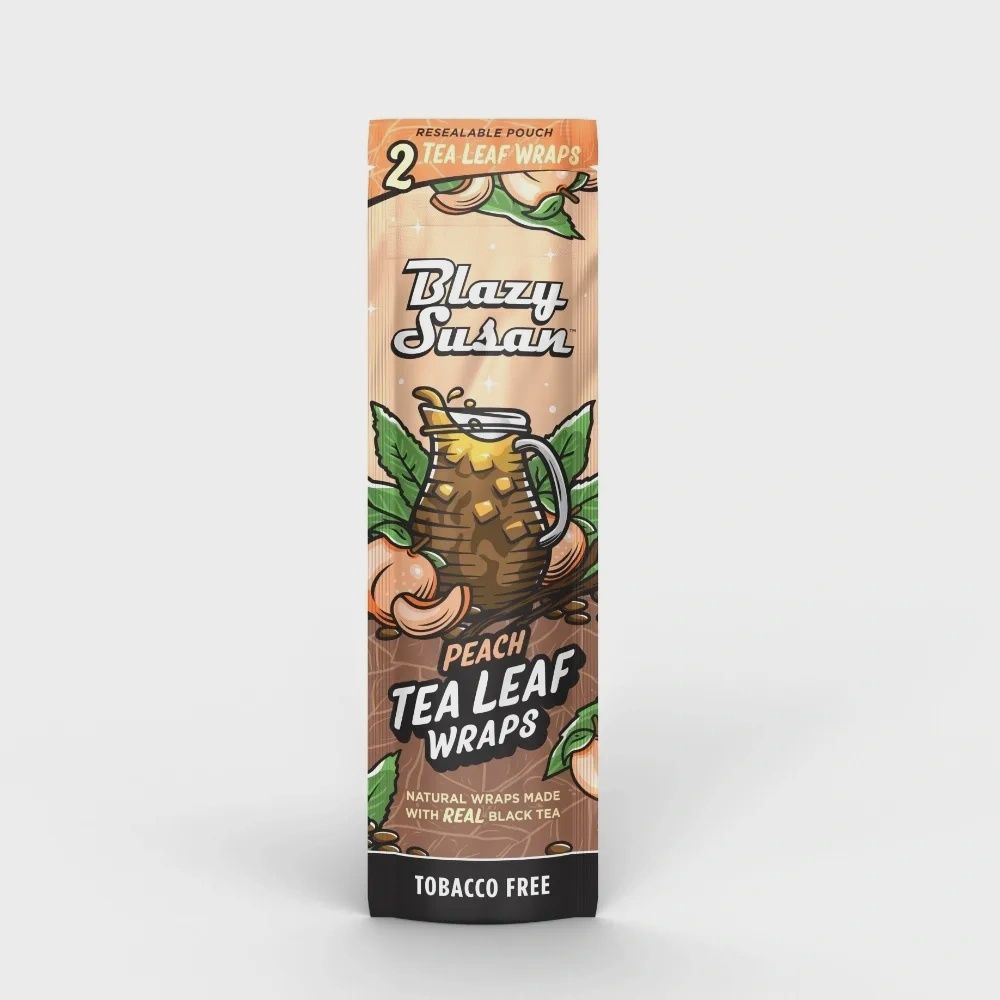Blazy Susan Tea Leaf Wraps | 2pc Peach