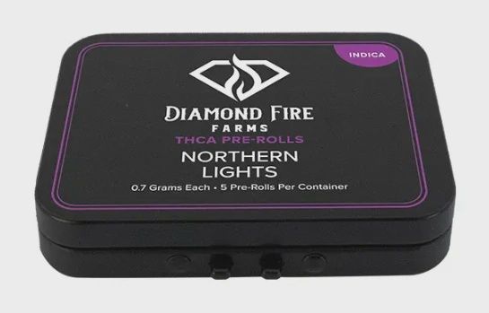 Diamond Fire Farms: Dogwalker Northern Lights Indica THCa Prerolls 5ct