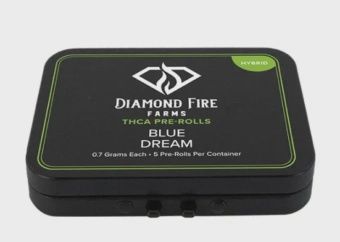 Diamond Fire Farms: Dogwalker Blue Dream Hybrid THCa Prerolls 5ct