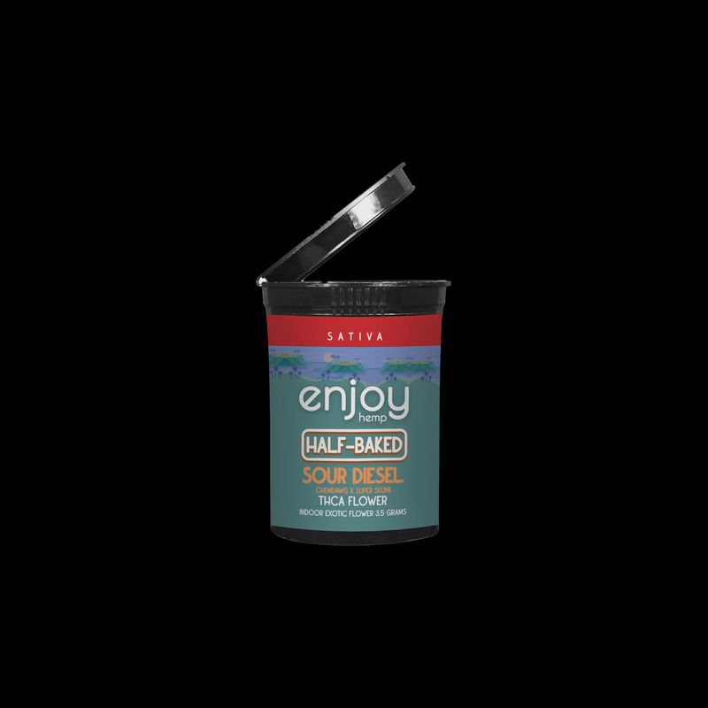 Enjoy: Half Baked Sativa THCa Flower - 3.5g -Sour Diesel