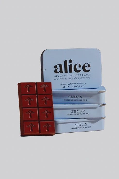 Alice: Zen-x Mushroom Chocolates for Relaxation - 16ct Tin