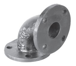 Cast Iron Flanged Straight 90 Degree Elbow Class 125