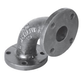 Cast Iron Flanged  90 Degree Reducing Elbow Long Radius Class 125