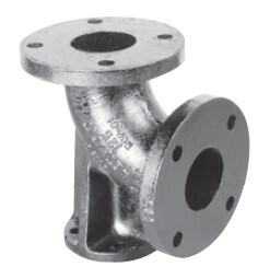 Cast Iron Flanged Straight Standard Base 90 Degree Elbow Class 125