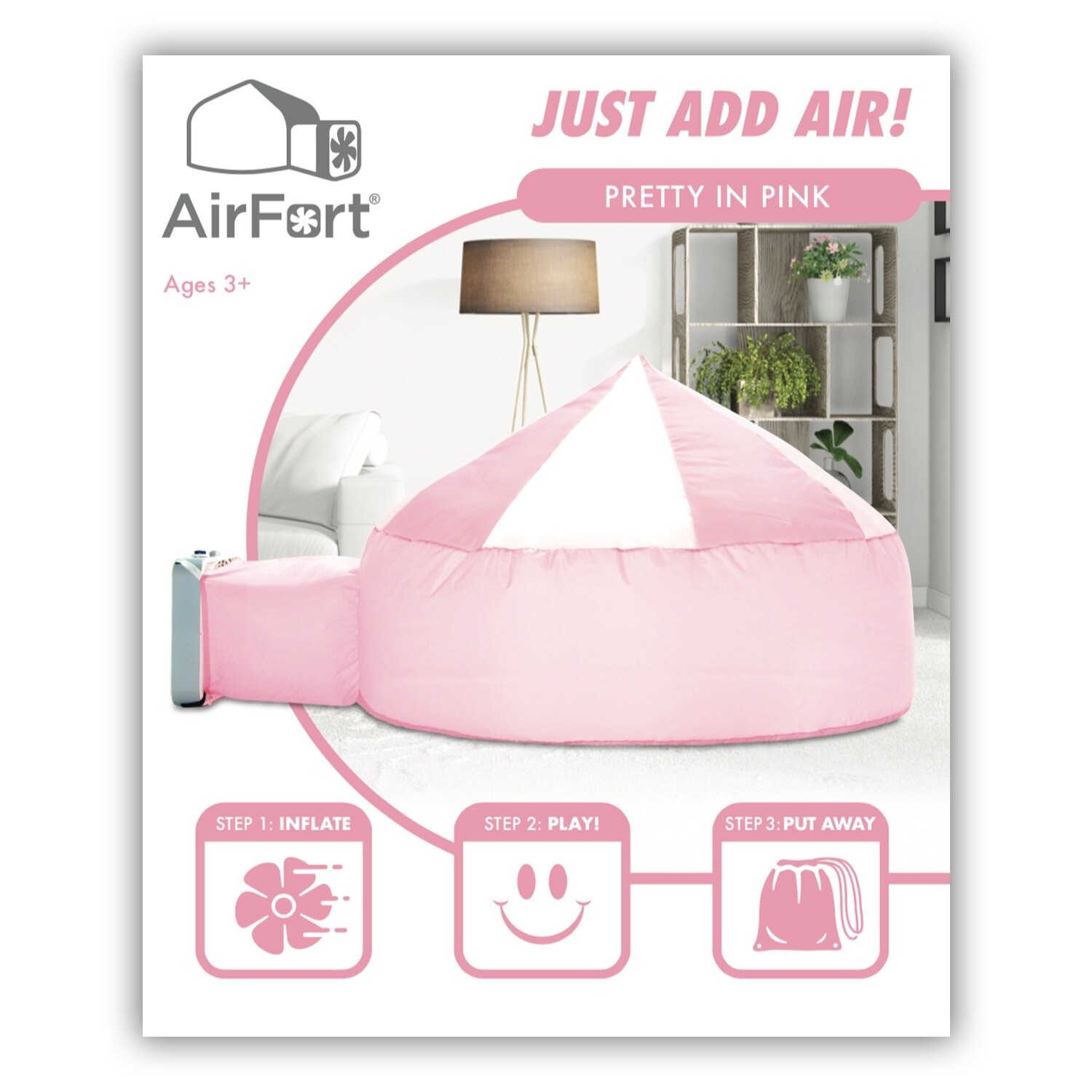 The Original AirFort - Pink/White