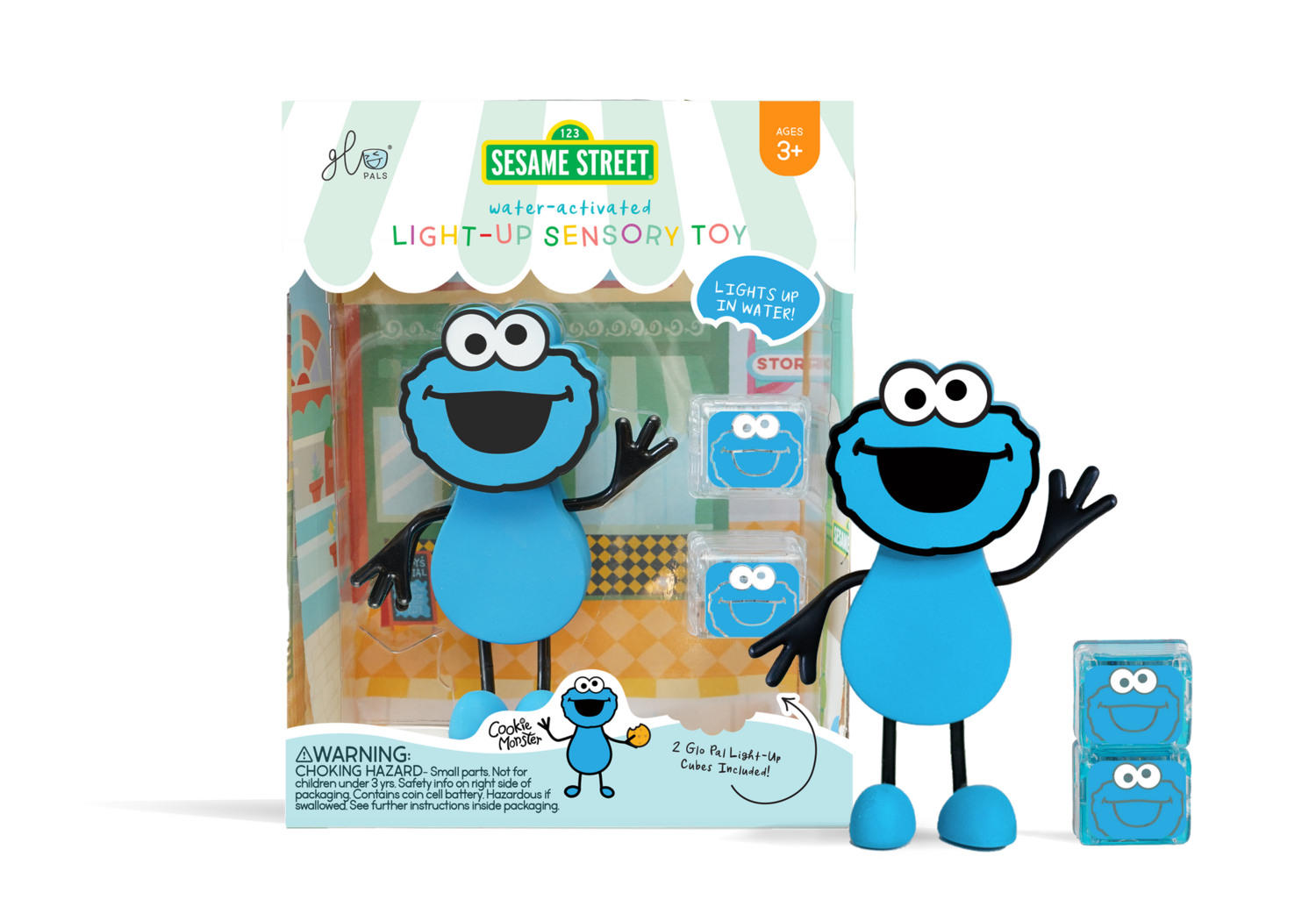 GLO PALS X SESAME STREET COOKIE MONSTER CHARACTER