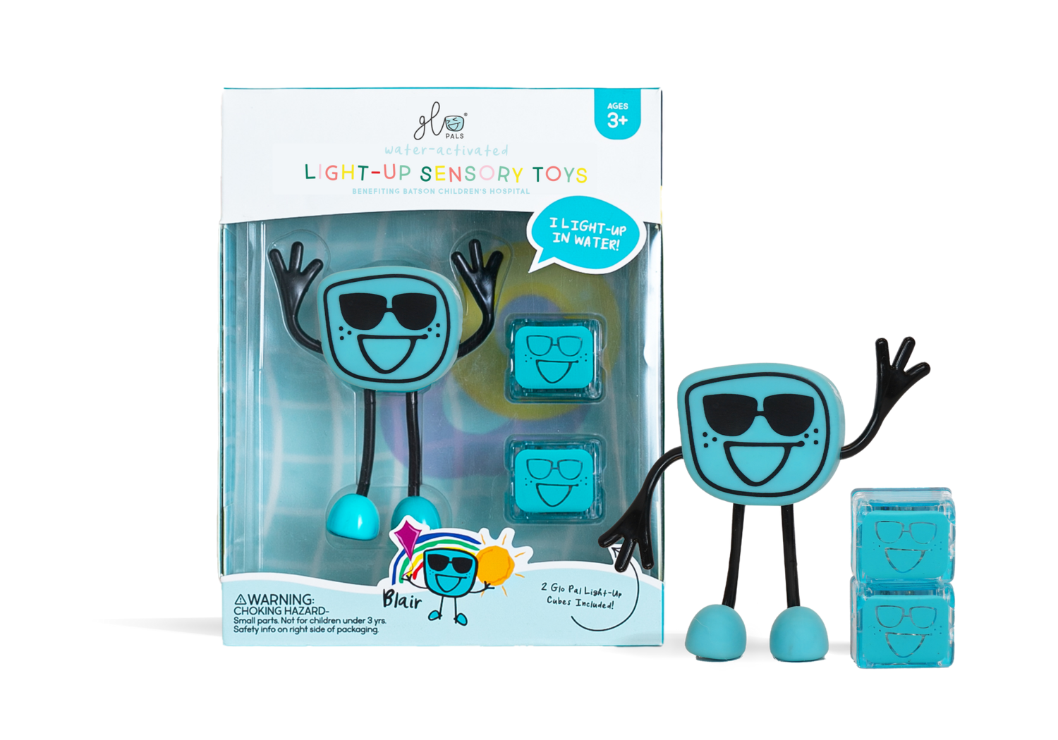 GLO PALS BLAIR CHARACTER W /2 LIGHT-UP CUBES