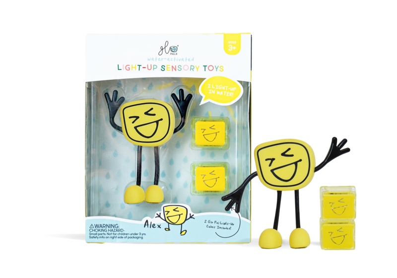 GLO PALS ALEX CHARACTER W /2 LIGHT-UP CUBES
