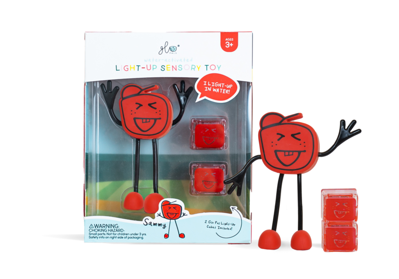 GLO PALS SAMMY CHARACTER  W/2 LIGHT-UP CUBES