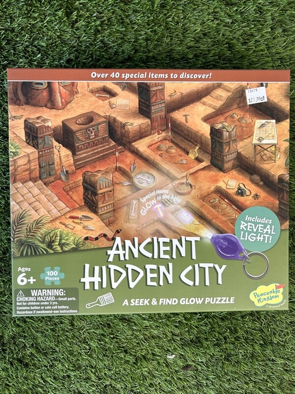 SEEK &amp; FIND GLOW  PUZZLE: ANCIENT HIDDEN  CITY
