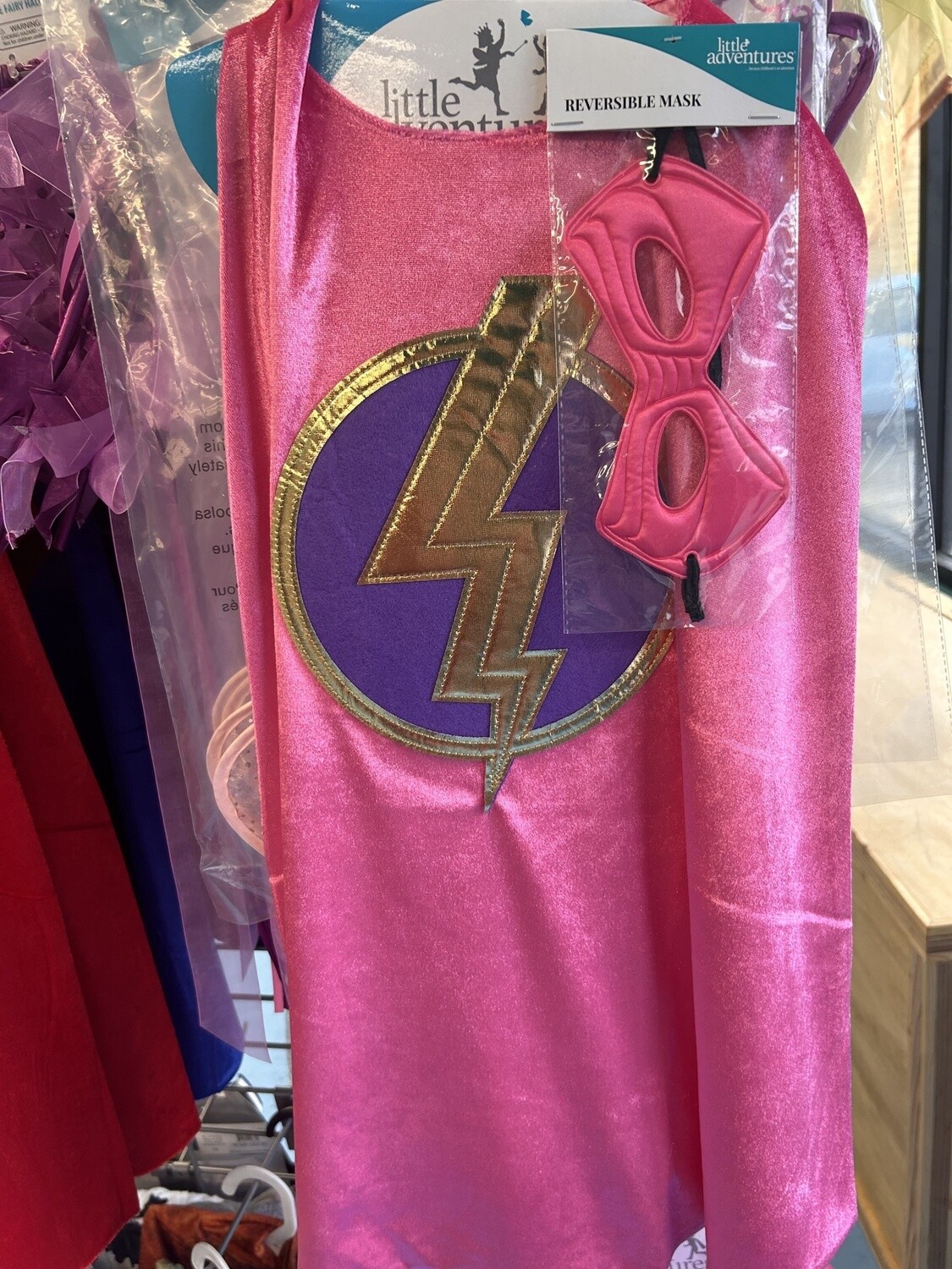 Hero Cape &amp; Mask Set, color: Pink