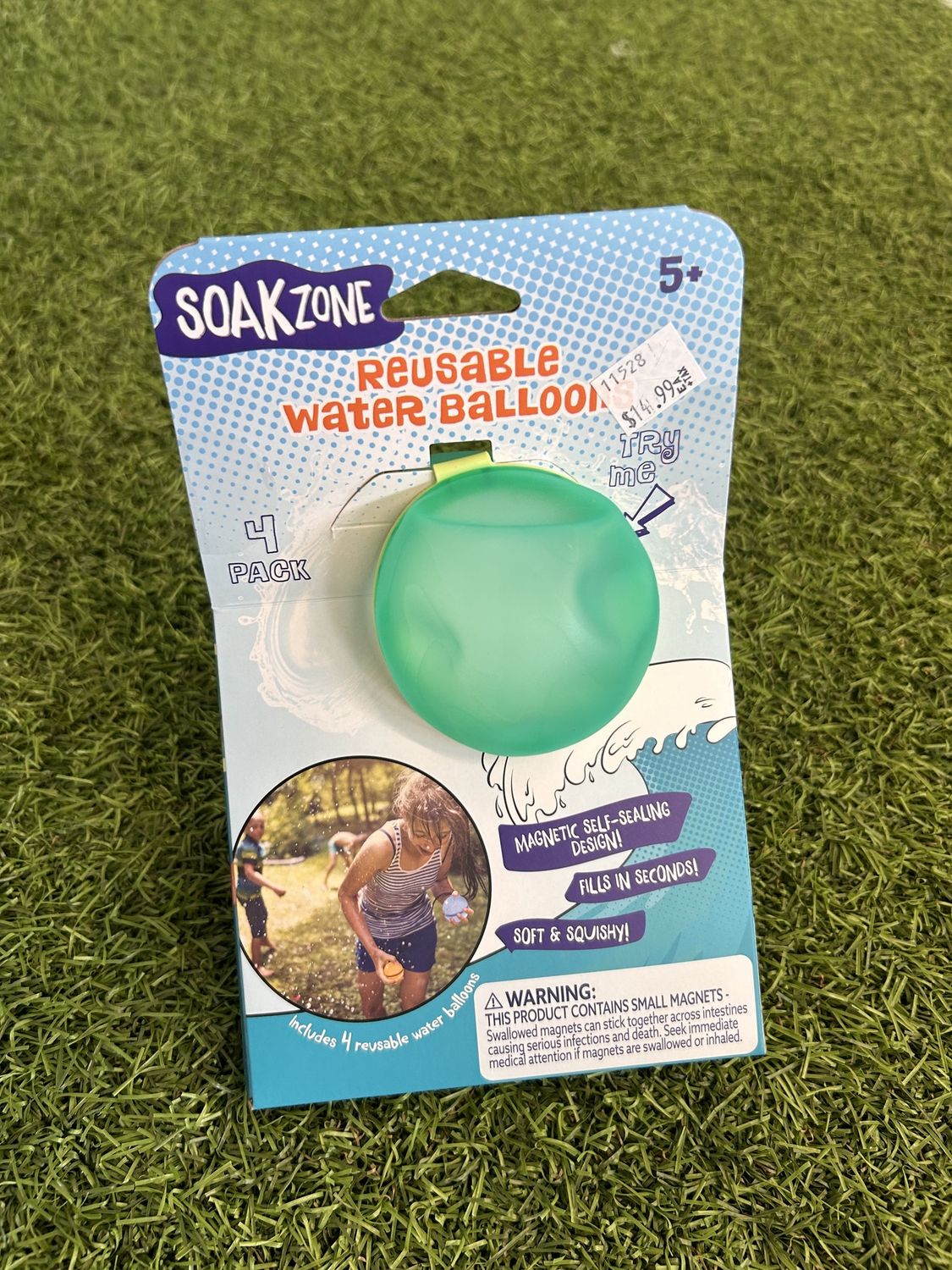 Soak Zone™ Reusable Water  Balloons 4pk