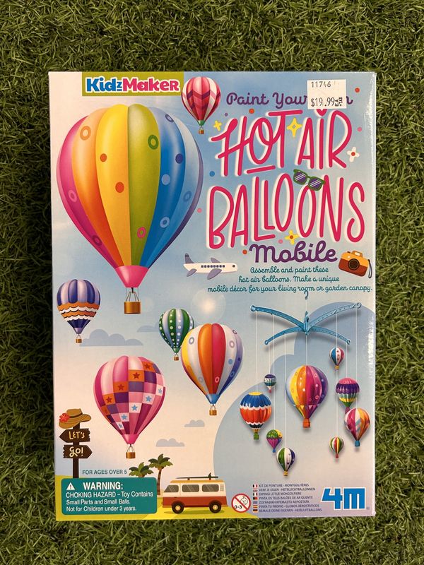 KIDZMAKER/PAINT YOUR OWN  HOT AIR BALLOONS MOBILE