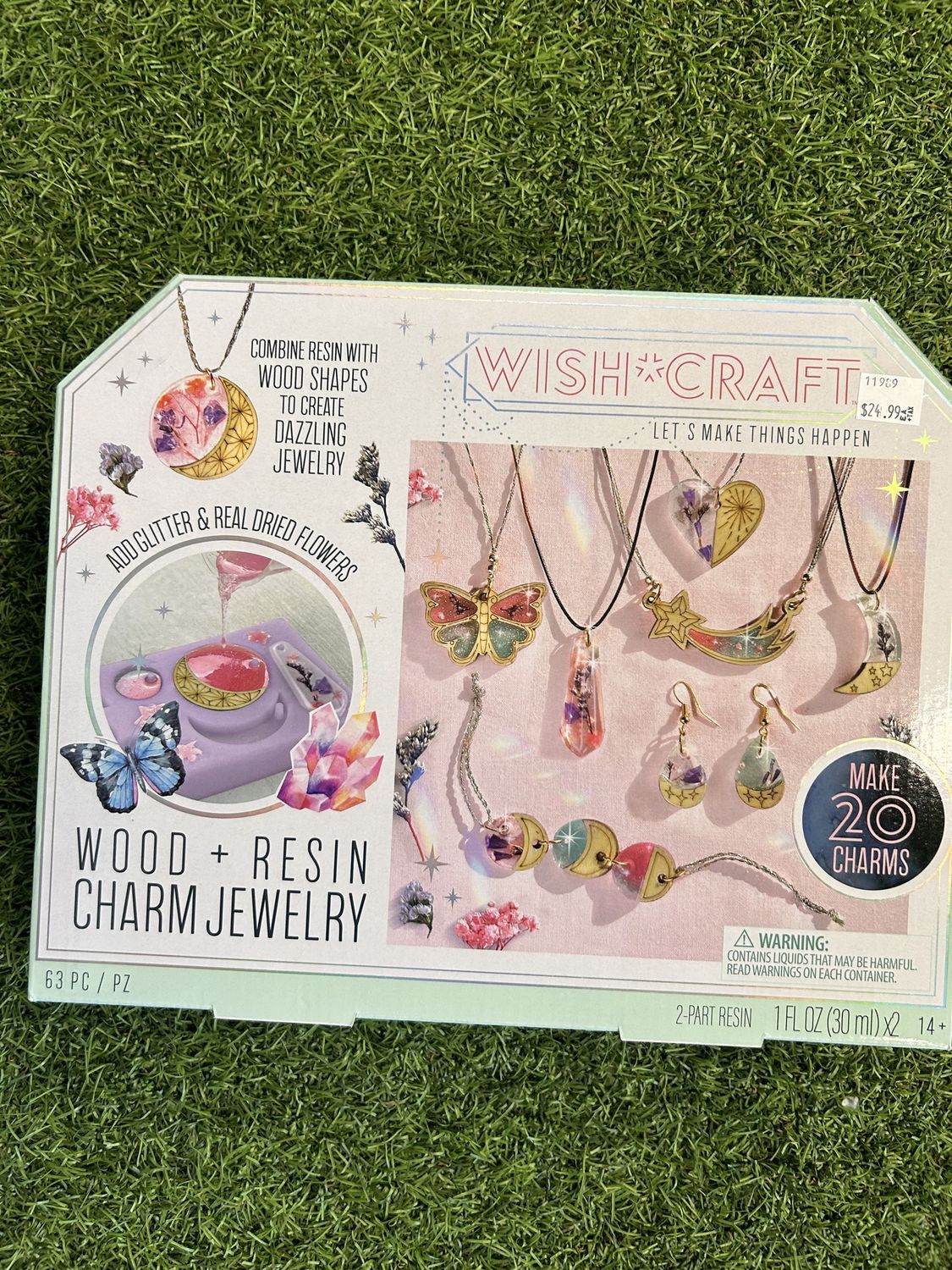 Wood+Resin Charm Jewelry