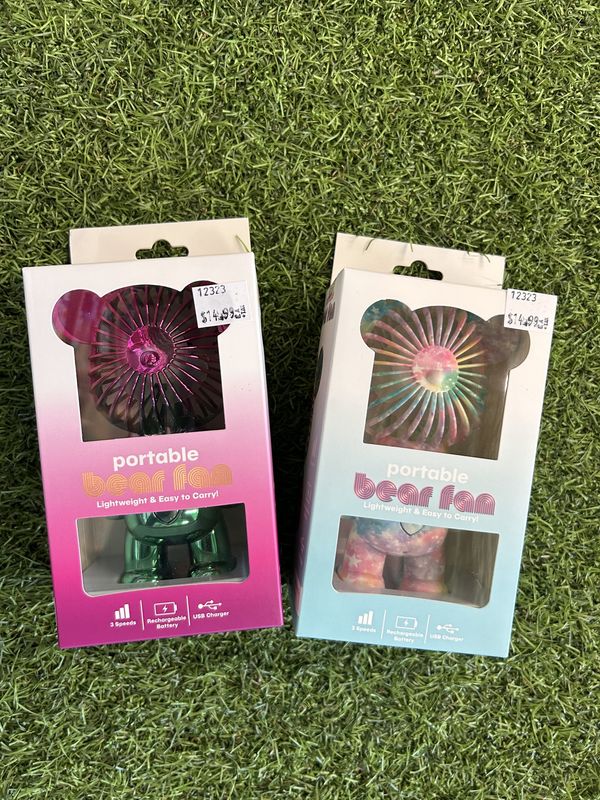 Mini Bear Fans-Tie Dye &amp; Chrome Blue